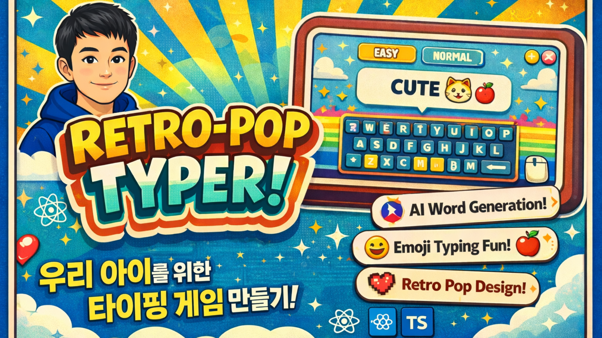 Gemini 2.5 Flash와 함께 만든 우리 아이 맞춤형 타이핑 게임: Retro-Pop-Typer 개발기